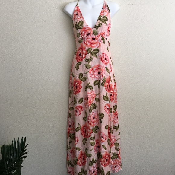 Forever 21 Dresses & Skirts - Forever 21 Pink Floral Wrap Style Dress Large